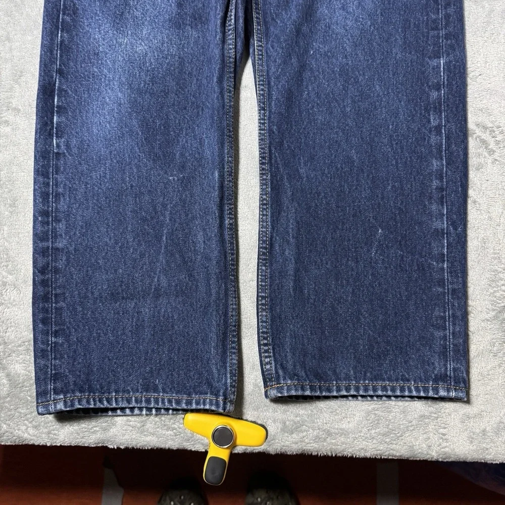 Levis 505 Jeans Mens 36x30 (36x23.5) Blue Straight Leg Denim Classic Medium Wash